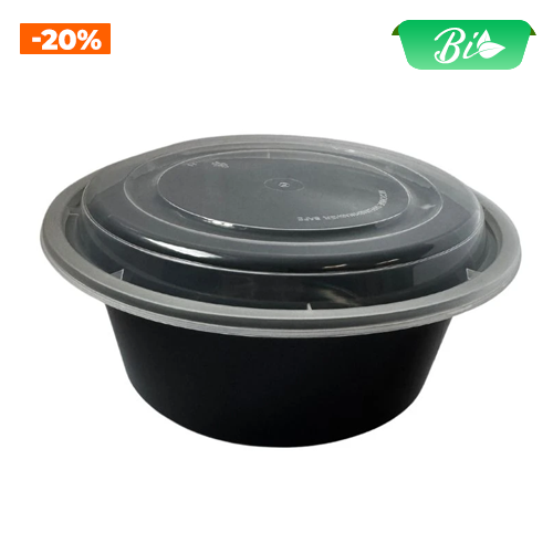 Bát nhựa PP 1100ml có nắp Ø185mm