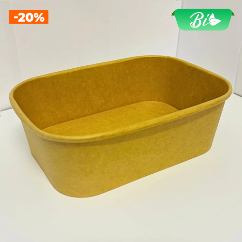 Bát giấy chữ nhật 750ml 168x120x55mm
