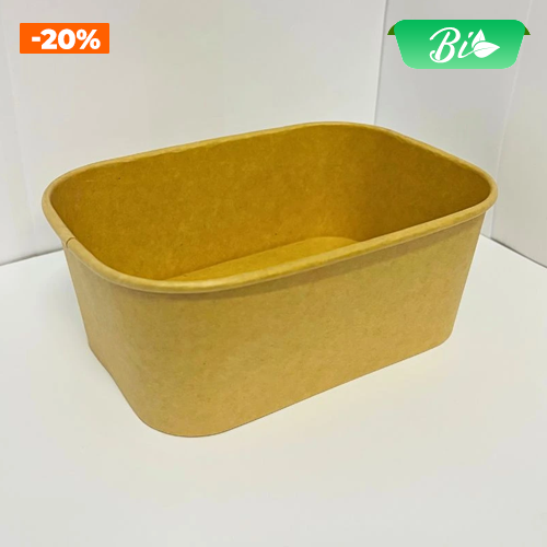Bát giấy chữ nhật 880ml 168x120x65mm