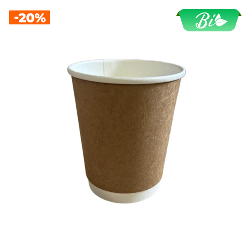 Cốc giấy hai lớp nâu 250ml