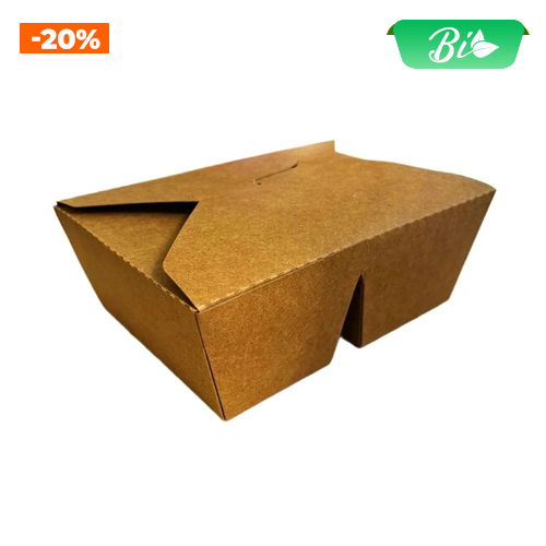 Hộp giấy 2 ngăn KRAFT 1200ml 170x140mm