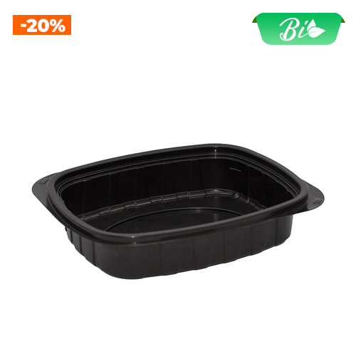 Bát nhựa đen PP 1 ngăn 1050ml 220x170x50mm