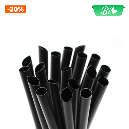 Ống hút đen cho bubble tea 11x230mm