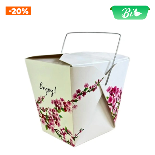Hộp đựng mì vuông SAKURA có quai xách 750ml