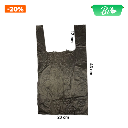 Túi 4kg đen HDPE 23x12x43cm 12my