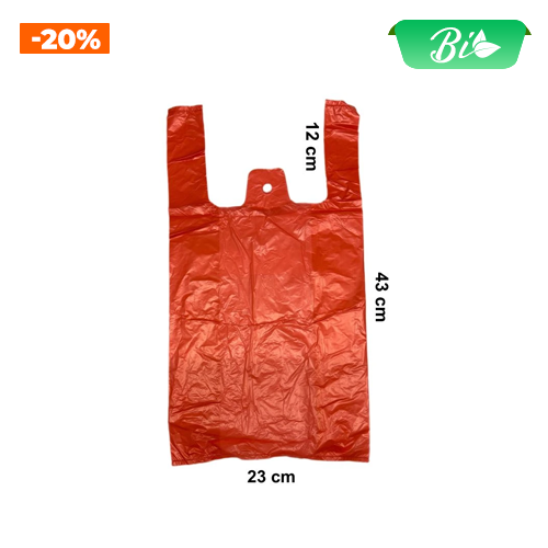 Túi 4kg đỏ HDPE 23x12x43cm 12my