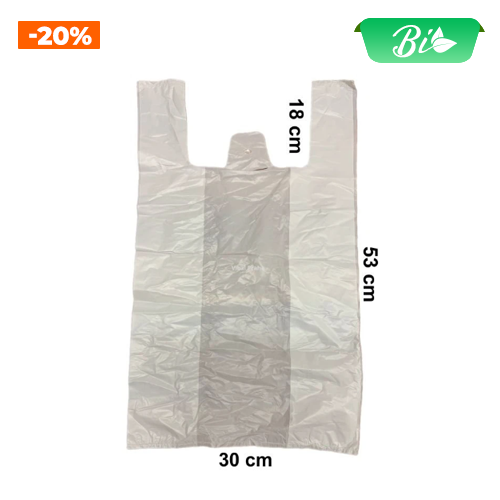 Túi 10kg trắng HDPE 30x18x53cm 20my