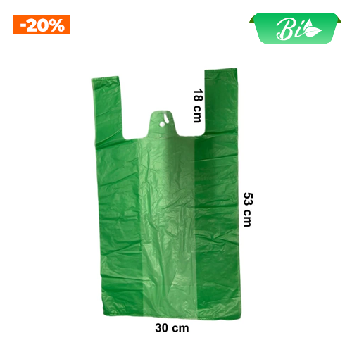 Túi 10kg xanh lá HDPE 30x18x53cm 20my