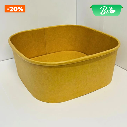 Bát giấy vuông 1400ml 175x175x75mm