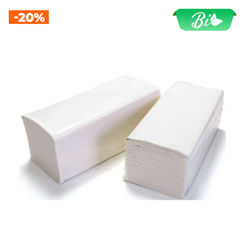 Khăn giấy gấp ZZ trắng 2 lớp 230x210mm